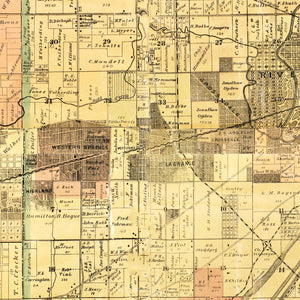 Vintage Map of Cook County, Illinois 1898