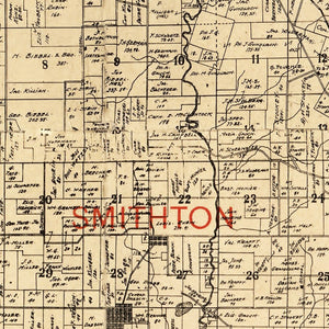 Vintage Map of St Clair County, Illinois 1899