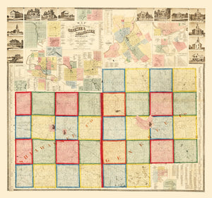 Vintage Map of Genessee County, Michigan 1859