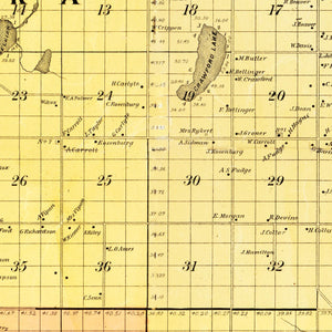 Vintage Map of Kalkaska County, Michigan 1898