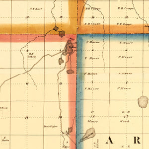 Vintage Map of Lapeer County, Michigan 1863
