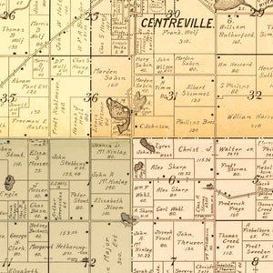 Vintage Map of St. Joseph County, Michigan 1897