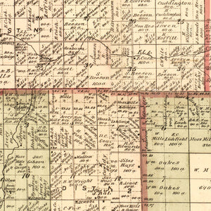 Vintage Map of Sanilac County, Michigan 1876