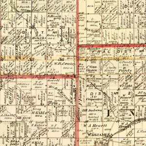 Vintage Map of Tuscola County, Michigan 1875