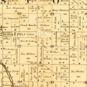 Vintage Map of Kewaunee County, Wisconsin 1895