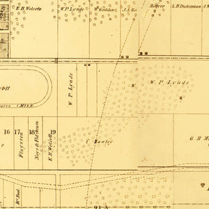 Vintage Map of Milwaukee County, Wisconsin 1858