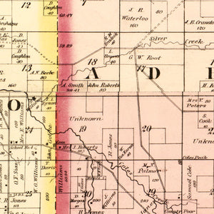 Vintage Map of Monroe County, Wisconsin 1877