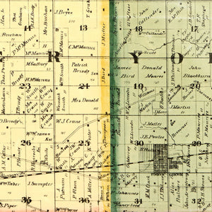 Vintage Map of Kenosha County, Wisconsin 1873