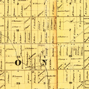 Vintage Map of Sheboygan County, Wisconsin 1862