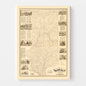 Vintage Map of Trempealeau County, Wisconsin 1877