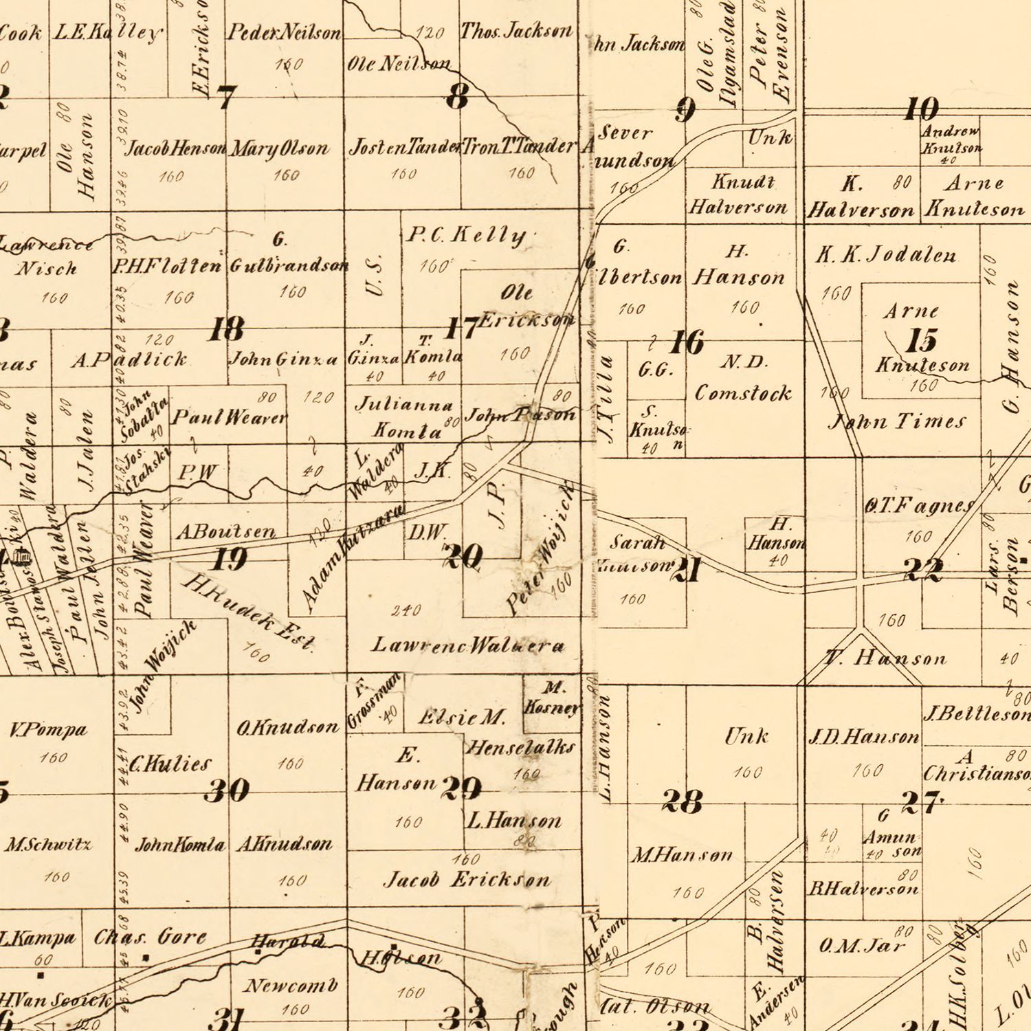 Vintage Map of Trempealeau County, Wisconsin 1877
