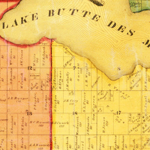 Vintage Map of Winnebago County, Wisconsin 1862