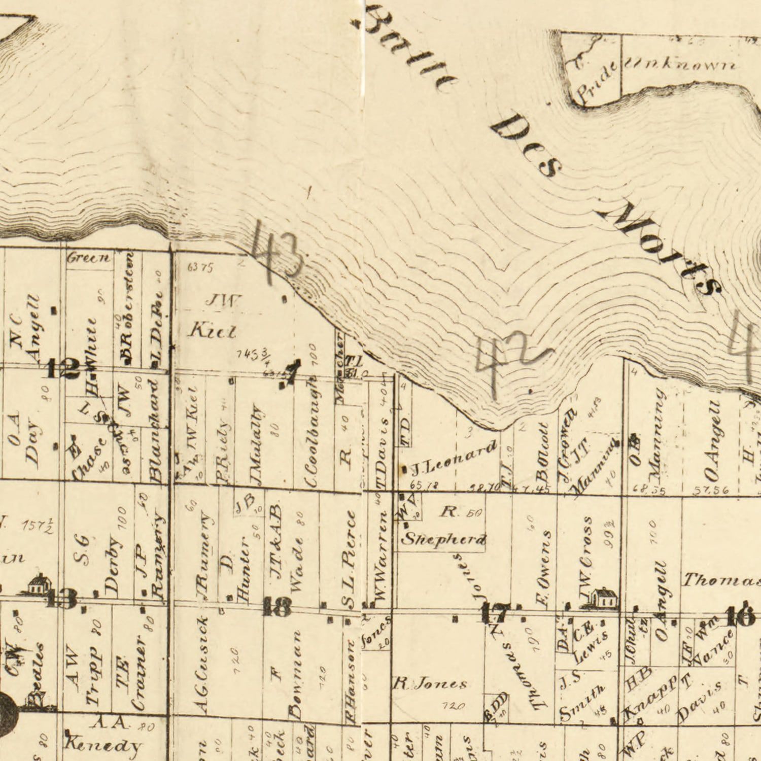 Vintage Map of Winnebago County, Wisconsin 1873