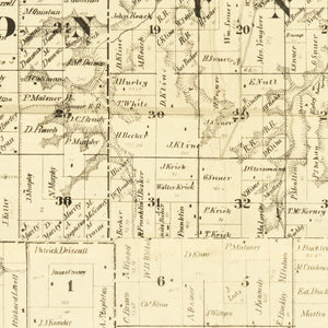 Vintage Map of Houston County, Minnesota 1871