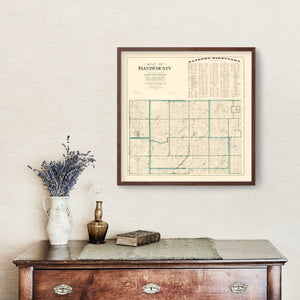 Vintage Map of Isanti County, Minnesota 1898