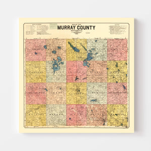 Vintage Map of Murray County, Minnesota 1898