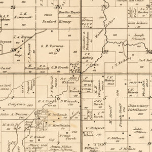 Vintage Map of Steele County, Minnesota 1879