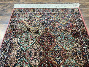 Karastan Rug 4x6 Multicolor Panel Kirman Rug #717, Wool Karastan Carpet, Original Collection 700 Series, Vintage, Rare Size