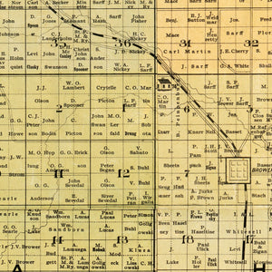 Vintage Map of Todd County, Minnesota 1890