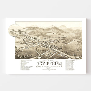 Vintage Map of Bethlehem, New Hampshire 1883