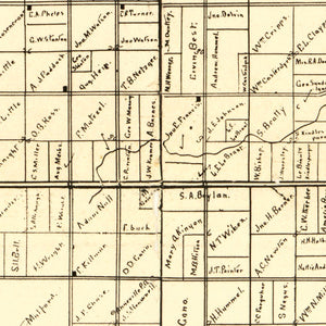 Vintage Map of Clay County, Iowa 1896