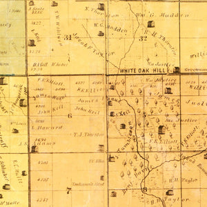 Vintage Map of Polk County, Iowa 1872