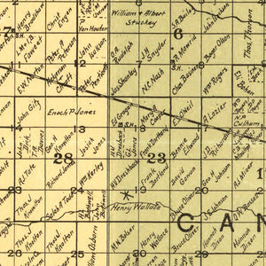 Vintage Map of Lincoln County, South Dakota 1900