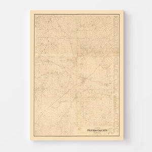 Vintage Map of Pettis County, Missouri 1867