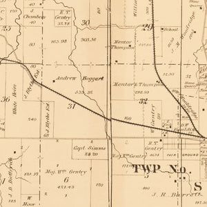 Vintage Map of Pettis County, Missouri 1867