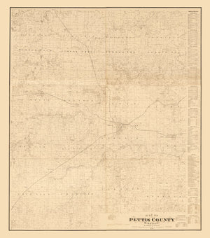 Vintage Map of Pettis County, Missouri 1867