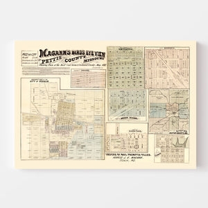 Vintage Map of Pettis County, Missouri 1872