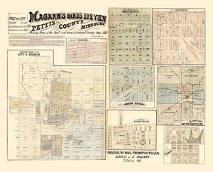 Vintage Map of Pettis County, Missouri 1872