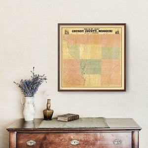 Vintage Map of Gundy County, Missouri 1890