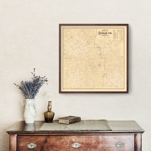 Vintage Map of Cedar County, Missouri 1879