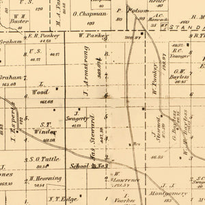 Vintage Map of Cedar County, Missouri 1879