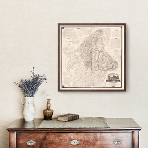 Vintage Map of Butte County, California 1886