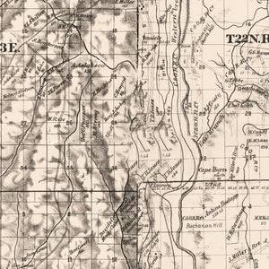 Vintage Map of Butte County, California 1886
