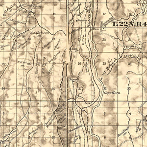 Vintage Map of Butte County, California 1877