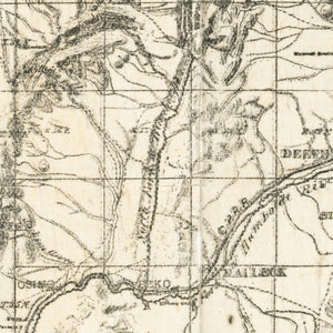 Vintage Map of Elko County, Nevada 1894