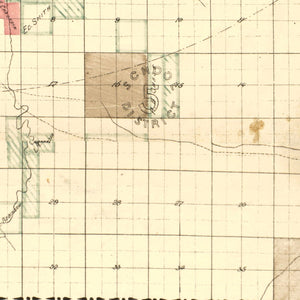 Vintage Map of Pueblo County, Colorado 1888