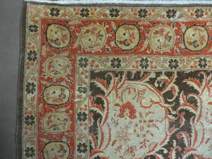 6' X 8' Vintage Handmade Pakistan Floral Oriental Wool Rug Details Organic Nice