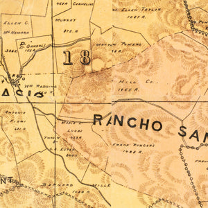 Vintage Map of Marin County, California 1892