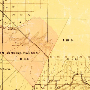 Vintage Map of Monterey County, California 1877
