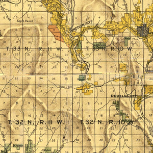 Vintage Map of Trinity County, California 1894