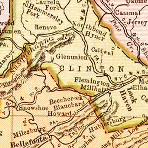 Vintage Map of Pennsylvania 1903