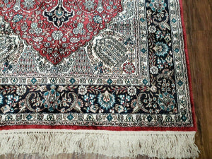3' X 5' Vintage Fine Handmade India Oriental Kashmir Silk Rug 400 KPSI Wow