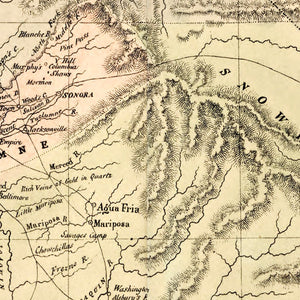 Vintage Map of California 1851