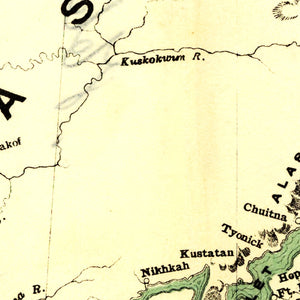 Vintage Map of Alaska 1897