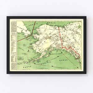 Vintage Map of Alaska 1897