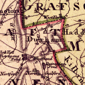 Vintage Map of Connecticut 1796